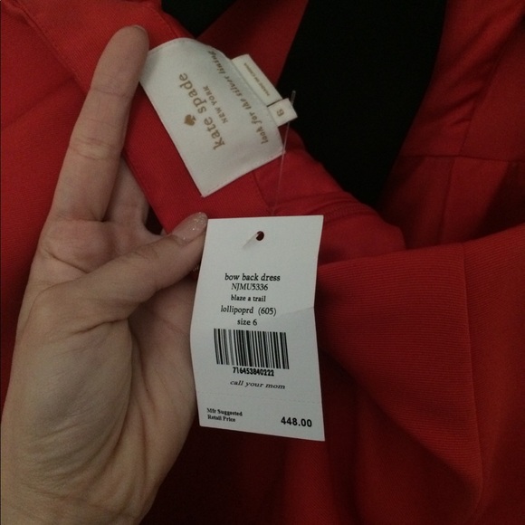 ✨ KATE SPADE ✨ Bow Back Dress Blaze A Trail Red 6 - Picture 7 of 7